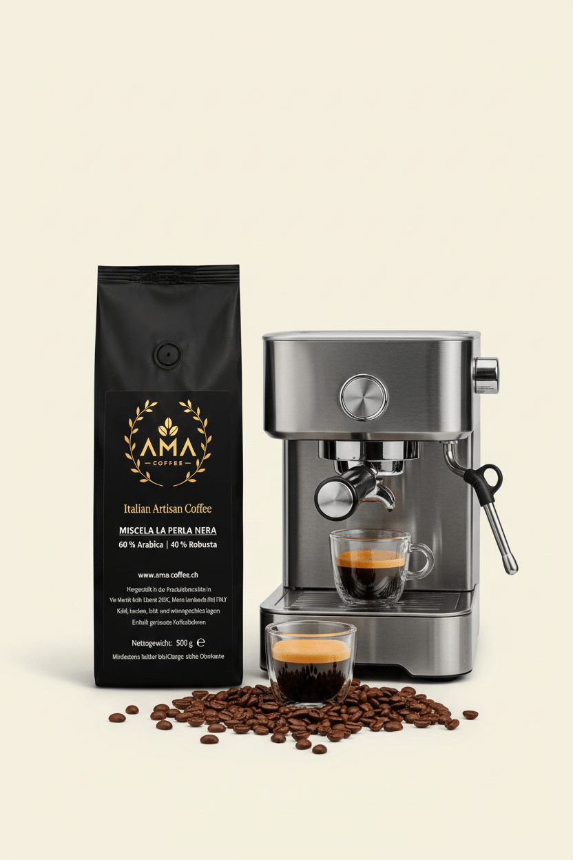 500g La Perla Nera Gourmet Blend – Whole Beans - Ama Coffee