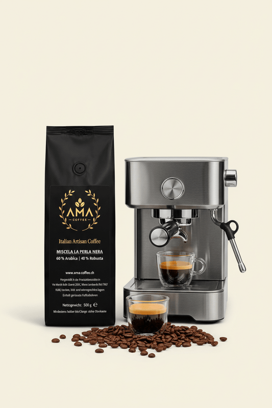 500g La Perla Nera Gourmet Blend – Whole Beans - Ama Coffee