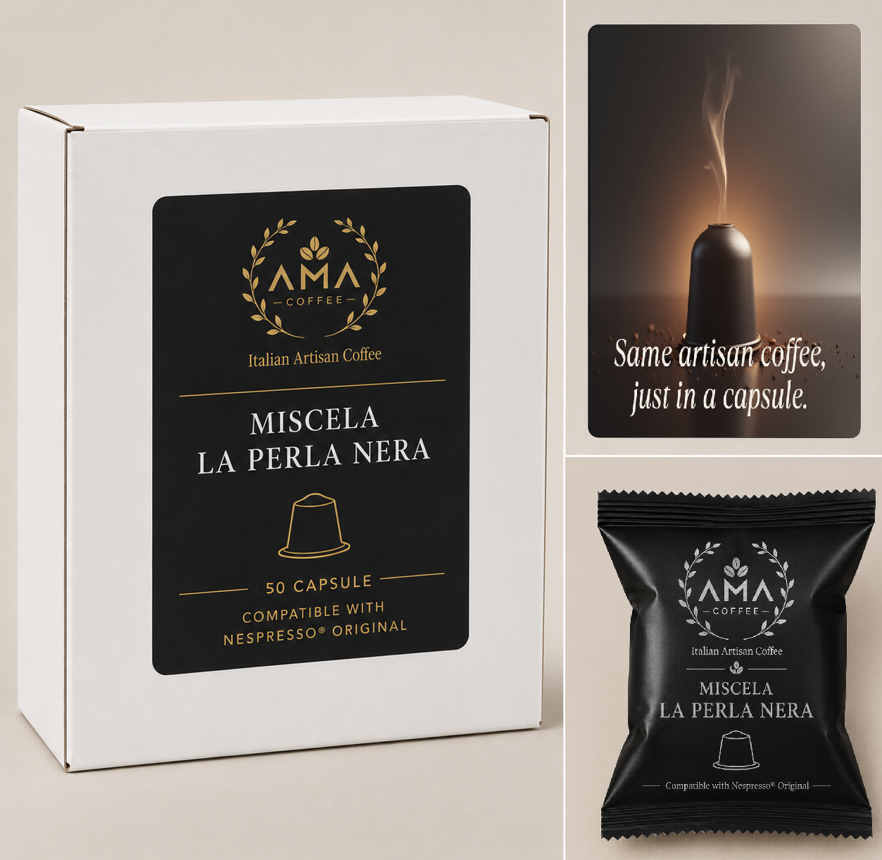 La Perla Nera 50x Nespresso Capsules